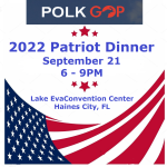 Patriot Dinner – Wednesday, September 21, 2022 6PM to 9PM
